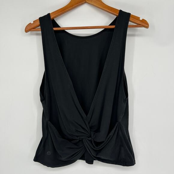 LULULEMON Twist It Tank Top Black Activewear Athleisure Athletic Yoga Workout - Picture 2 of 4